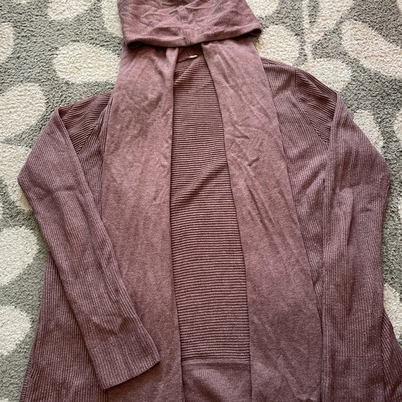 Lululemon size S/M Pink Brown sundown wrap Open Front Cardigan - Picture 6 of 9